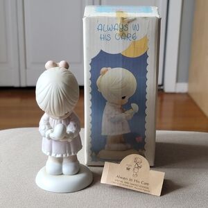 PRECIOUS MOMENTS 1989/1990 'Always In His Care' Statue (Arrow Stamp)